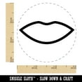 thumbnail image 2 of Lips Mouth Outline Self-Inking Rubber Stamp Ink Stamper - Black Ink - Small 3/4 Inch, 2 of 7