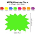 thumbnail image 5 of 400 PCS Starburst Sign Star 8 Bright Color Burst Attractive Fluorescent Neon Sign Great for Store Sale Retail Home Garage Sale Tag, 5 of 8