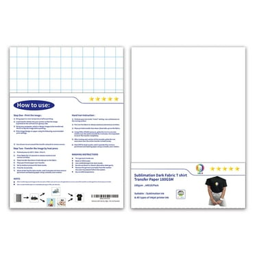 Pen+Gear Dark Fabric Transfer Paper for Colored Fabrics, Inkjet ...