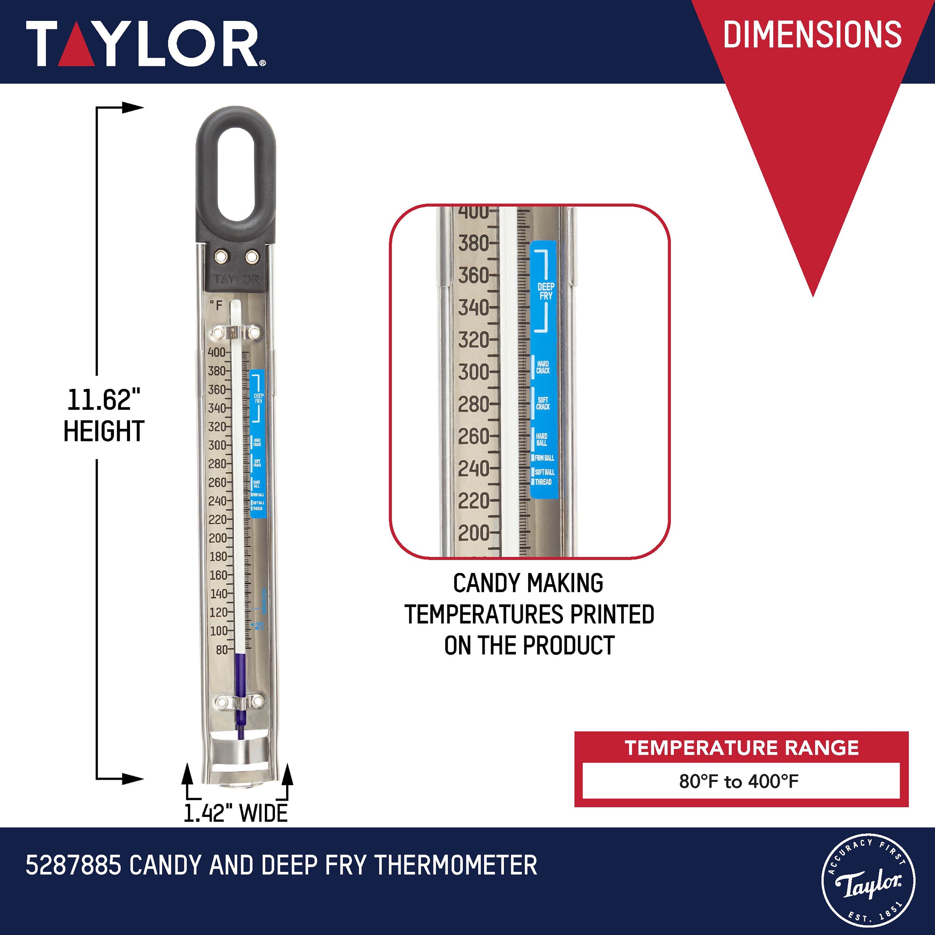 Taylor Candy and Deep Fry Analog Paddle Stainless Steel
