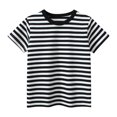 thumbnail image 4 of Camiseta TABNIX a rayas para niños, manga corta, 2 a 7 años, algodón, paquete de 4, 4 of 7