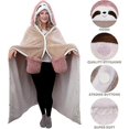 thumbnail image 2 of Oversized Lamb Hoodie Blanket - Cute Sloth Design, One Size, 2 of 5