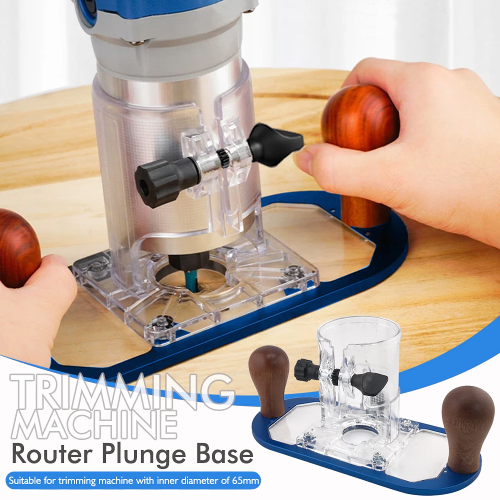 Professional Woodworking Router Base Stabilizers With Clear Cover Adjustable Blade Depth Durability Construction