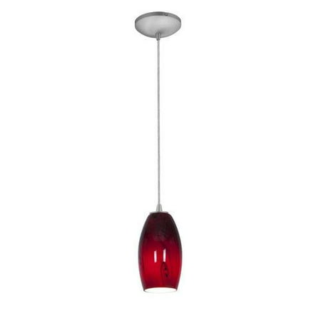 

Access Lighting Sydney 1-light Brushed Steel Glass Pendant