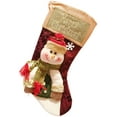 thumbnail image 1 of Christmas Stocking Decoration Christmas Socks Gift Bag Cartoon Cute Santa Claus Snowman Patterns Christmas Sock Gift Container Decor A, 1 of 5