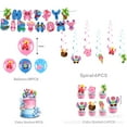 thumbnail image 2 of Stitch Happy Birthday Theme Cartoon Children's Party Supplies Tableware Angel Birthday Decoration Flag, 2 of 6