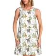 thumbnail image 1 of Balery Jungle Animal Vestidos de verano para mujer con estampado: vestido holgado sin mangas, vestido playero informal y cómodo para días calurosos., 1 of 7
