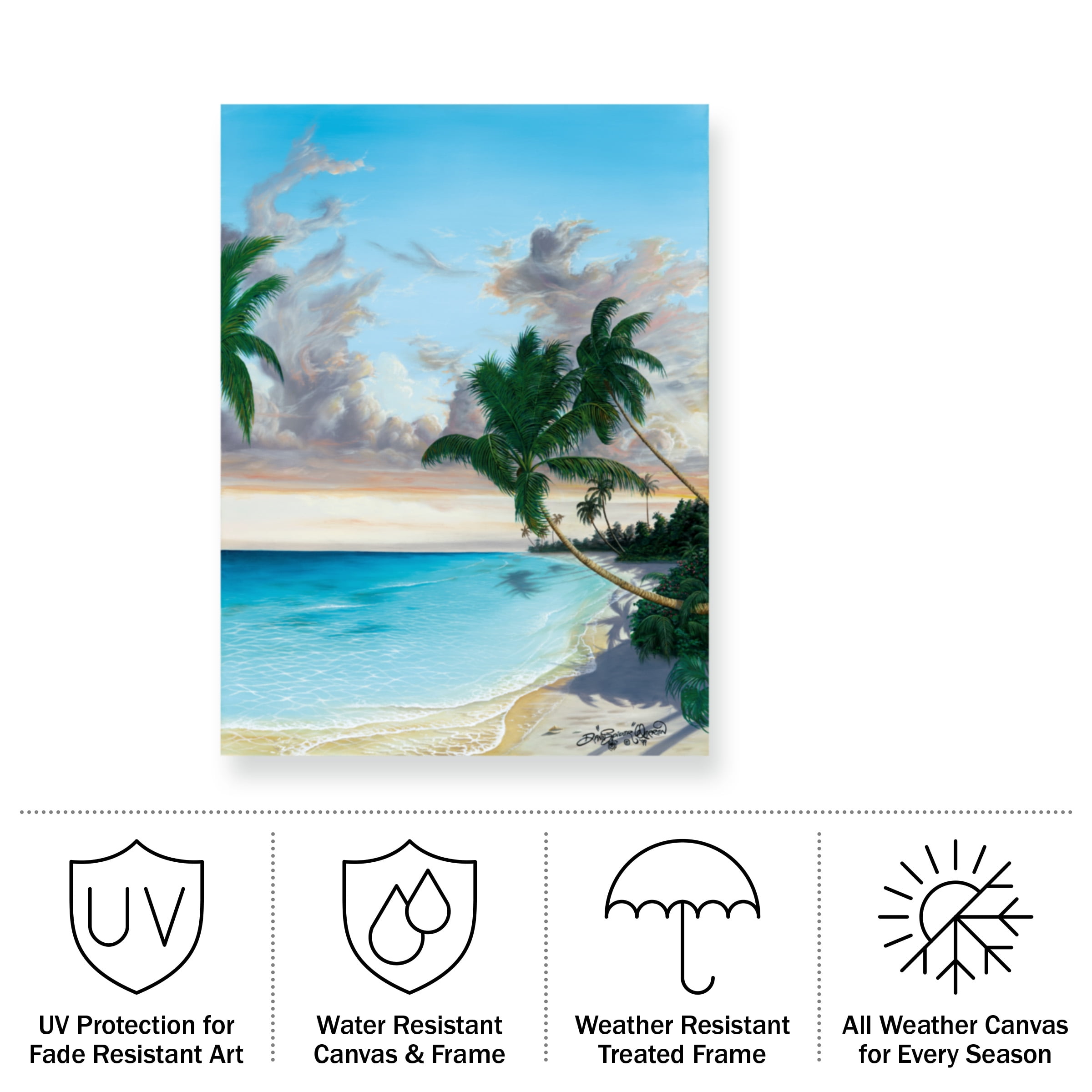 Dann Spider Warren 'Isle Of Tranquility' Outdoor Canvas
