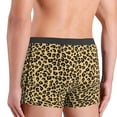 thumbnail image 4 of Men's Boxer Briefs, Leopard print trendy cool Soft Comfy Mens Underwear Boxer Briefs Breathable With Widen Waist, 4 of 7