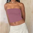thumbnail image 4 of Mgmyaa Womens Strapless Tube Tops Basic Backless Sleeveless Bandeau Going Out Crop Tops Blouses Summer Clothes, 4 of 8