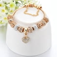 thumbnail image 3 of Pulsera bañada en oro con diamantes y cuentas brillantes, 3 of 4