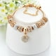 thumbnail image 3 of Pulsera bañada en oro con diamantes y cuentas brillantes, 3 of 4