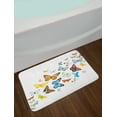 thumbnail image 2 of Colorful Bath Mat, Watercolor Design Cluster of Flying Butterflies Vintage Style Depiction, Plush Bathroom Decor Mat with Non Slip Backing, 29.5" X 17.5", White and Multicolor, by Ambesonne, 2 of 2