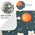 thumbnail image 2 of Yayeee Dish Drying Mat for Kitchen Counter 16"x18" Microfiber Absorbent Pad, Blue Floral Oranges, 2 of 7