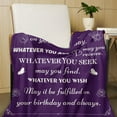thumbnail image 4 of 60th Birthday Gifts for Women Sister, Happy 60th Birthday Decorations, Gifts for Women Birthday Unique, Women Wife Birthday Gift Ideas, 60th Purple Throw Blanket 50x60, 4 of 6