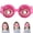Pink, variant on Winking Glasses - Kinetic Crazy Eyes Novelty Blinking Glasses with Manual Blink Action for Shows & Parties