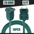 Indoor Extension Cord 2 Prong Electric Cord Extender, Wire Plug in and