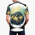 thumbnail image 3 of Balery Watercolor Turtle3 Printed Men’s Short Sleeve Polo Shirt, Midweight Men's Shirt,Golf Polo shirts -Small, 3 of 8