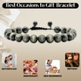 thumbnail image 5 of Silver Sheen Obsidian Crystal Bracelet - 8mm Beaded Bracelet and Healing Stones, 5 of 5