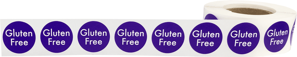 Gluten Free Food Rotation Labels .75 Inch Circle Dots 500 Adhesive Stickers 