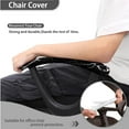 thumbnail image 4 of FKELYI 4 Pcs Office Chair Covers Set Black Marble Texture Print Removable Computer Chair Slipcovers with Arm Rest Covers Anti-Dust Furniture Protector for Swivel Chair Armchair, 4 of 7