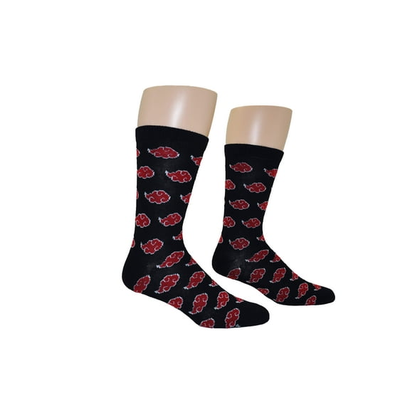 Naruto Shippuden Akatsuki Symbol Crew Socks
