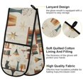 thumbnail image 2 of Yayeee Double Oven Mitt Kitchen Heat Resistant Baking 35" x7" Quilted Glove, Cats Reading Pattern, 2 of 6