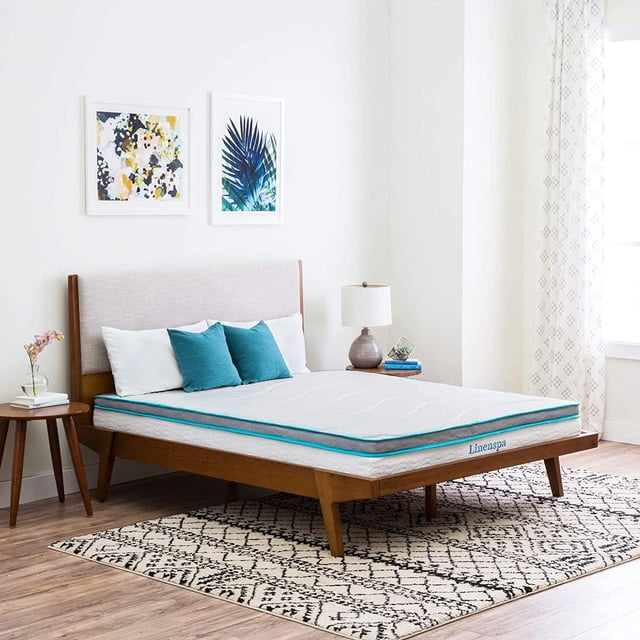 Colchón híbrido de Memory Foam y resortes de 20 cm Linenspa blanco King LINENSPA Linenspa