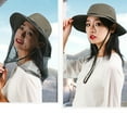thumbnail image 3 of Hat women's summer outdoor sunscreen sun hat veil sun hat cycling cover face cool hat fisherman hat men's fishing hat/ArmyGreen, 3 of 6