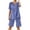 Light Purple, variant on ibiyuan 2 Piece Sets For Women Summer Women's Casual Two Piece Set Loose V Neck Blouse with Pockets and Elastic Waist Wide Leg Trousers Streetwear Outfit
