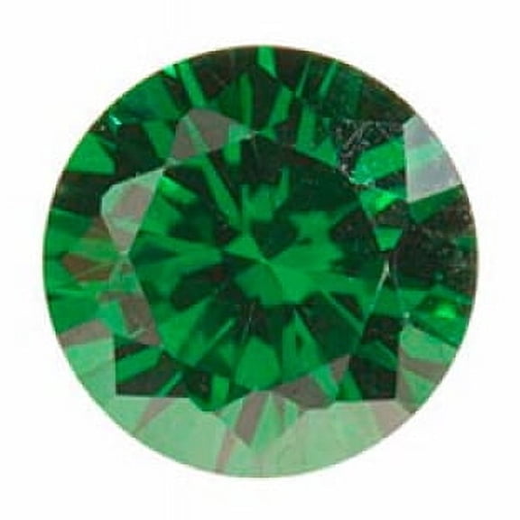 5mm Round Emerald Green CZ - Pack of 5