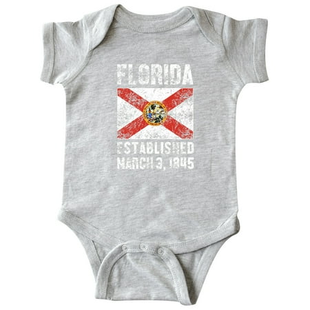 

Inktastic Established March 3 1845 Florida Flag Gift Baby Boy or Baby Girl Bodysuit