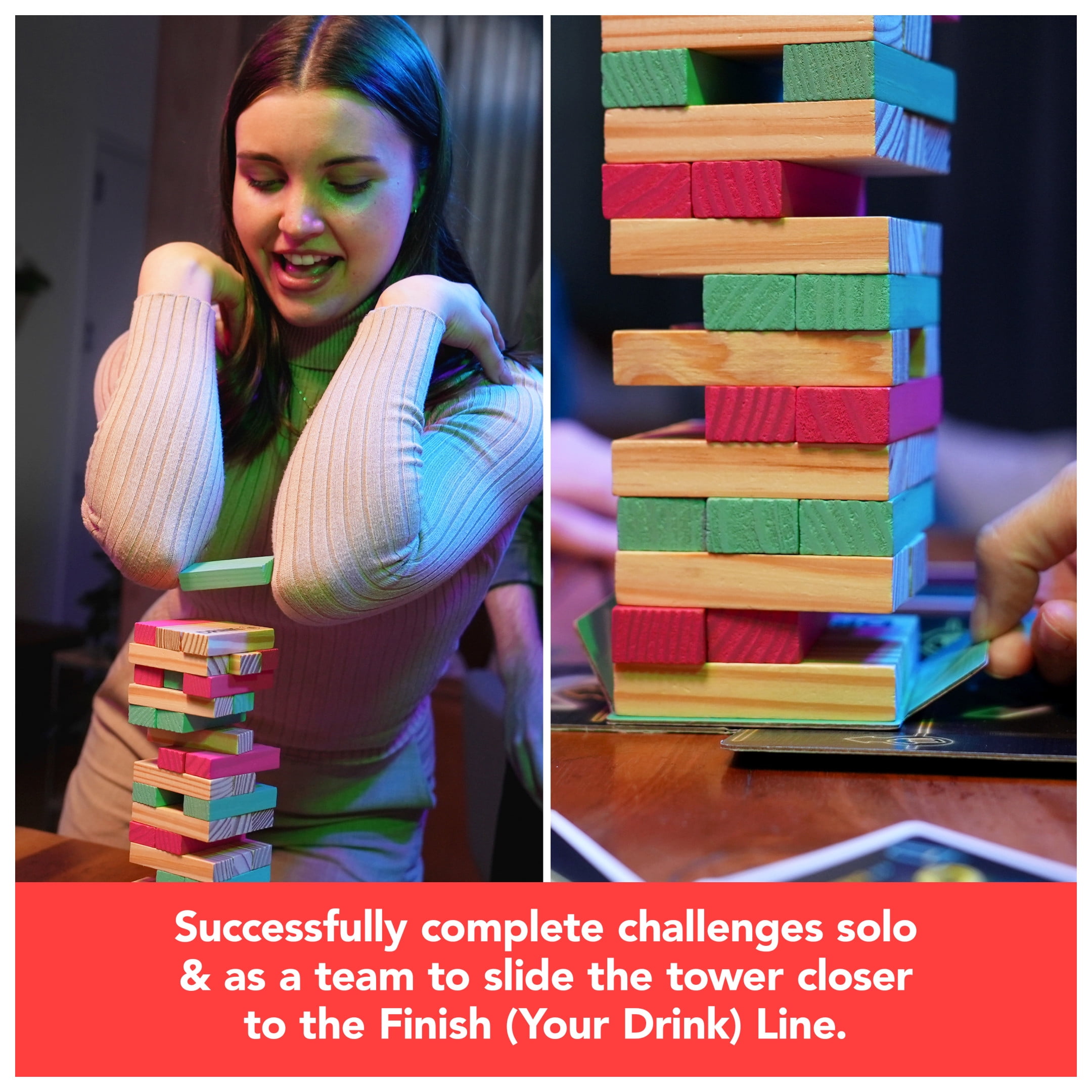 Spin Master Games, Happy Hour Tower Chug O War, Party Game for Adults Ages 21+