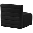 thumbnail image 3 of Meridian Furniture Quincy Black Velvet Modular Armless Chair, 3 of 27