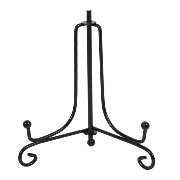 1 Pcs Black Plate Stands for Display,3.97 inch Decorative Metal Plate Holders,Heavy-Duty Easel Plate Display Photo Holder Stand for Displays Picture Frames,Decorative Plates,Tablets,Black