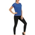 thumbnail image 5 of Women's Plus Size T shirts Round Neck Blouses T-Shirts for Women Long/Short Sleeve Shirt Loose Tops Casual Casual Twist Tops Blouse for Womens S-XXL, 5 of 6