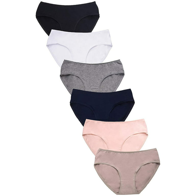 12 pieces Women Spandex Underwear Cotton Bikini Panty S - 3XL (Large)