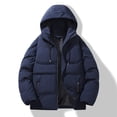 thumbnail image 3 of JTieacloth Men's Outerwear Men Autumn And Winter Long Sleeve Warm Pocket Loose Shirt Top Jacket Coats Blue, 3 of 3