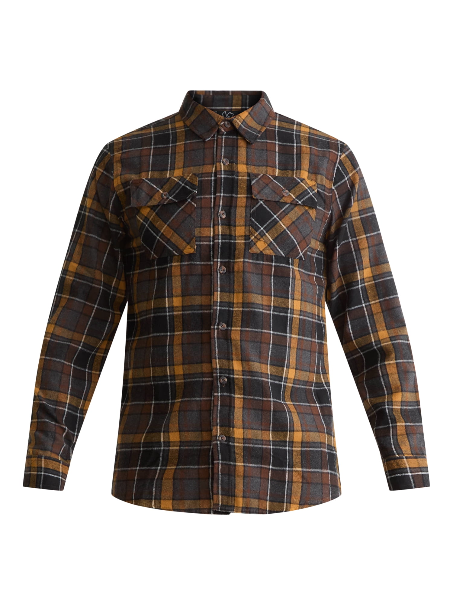 Burnside Men's and Big Men's Modern Fit Plaid Flannel Shirt with Long Sleeves, Sizes S-2XL
