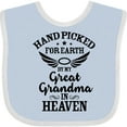 thumbnail image 3 of Inktastic Handpicked for Earth by My Great Grandma in Heaven Boys or Girls Baby Bib, 3 of 4