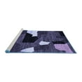 thumbnail image 2 of Ahgly Company Machine Washable Indoor Rectangle Oriental Blue Modern Area Rugs, 6' x 9', 2 of 4