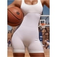 thumbnail image 2 of Bodysuits for Women - One Piece Jumpsuits Workout Gym Bodysuit Going Out Summer Casual Cute Yoga Tank Top White S, 2 of 8
