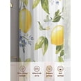 thumbnail image 5 of Summer Lemon Sheer Curtains 108 Inch Length 2 Panels Set, Yellow Blue Spring Floral Botanical Voile Window Treatment Semi Sheer Long Curtains Drapes for Bedroom/Living Room/Kitchen 52"x108"x2, 5 of 7