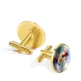 thumbnail image 3 of Surf Elegant Stainless Steel Mens Cufflinks and Shirt Clip Set for Formal Attire and Business Meetings, 3 of 6