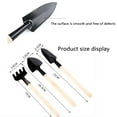 thumbnail image 3 of Yibooy 3Pcs Shovel Rake Spade Set Mini Garden Tools Wooden Handle for Kids (S), 3 of 4