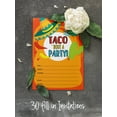 thumbnail image 4 of Inkdotpot Pack Of 30 Taco Bout Party Invites, Fiesta Party Invitations, Fill In Blank Invites With Envelopes, 4 of 7