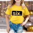 thumbnail image 5 of LUOGENLI Shirts Shirts for Kids Girls Child Short Sleeve Prints T Shirt Trendy Girls Fans Present Tops Cute Tops for Girls 10-12 Tops for Girls 6-7 Years Old Yellow 12-13 Years, 5 of 6