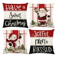 thumbnail image 2 of Decoraciones navideñas, adornos navideños, regalos de Navidad. Funda de almohada navideña con estampado de Papá Noel. Funda de cojín decorativa para el hogar o dormitorio navideño. Funda de almohada e, 2 of 6