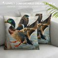 thumbnail image 3 of Shiartex Mallard Duck Cushion Cover Boys Girls Wild Duck Hunting Throw Pillow Cover , 1 Pcs for Sofa Couch Women Men Lodge Cabin Farmhouse Pillow Case Pillowacases Pillows Covers Room Decor White, 3 of 5