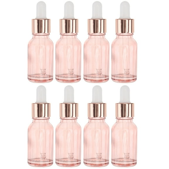 Huaqiet 8Pcs Glass Dropper Bottles Leakproof Essential Oil Bottles Portable Small Dropper Bottles for Home Travel